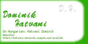 dominik hatvani business card